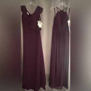 NWT Elegant Purple Women's BRIDESMAID SEMIFORMAL FORMAL Dress EGGPLANT SIZE 12